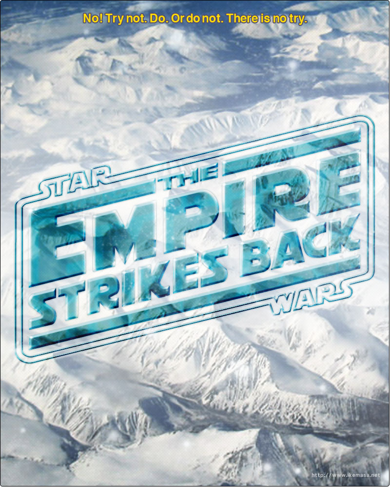 [ STAR WARS EMPIRE STRIKES BACK ] PHOTO ILLUSTRATON LOGO POSTER